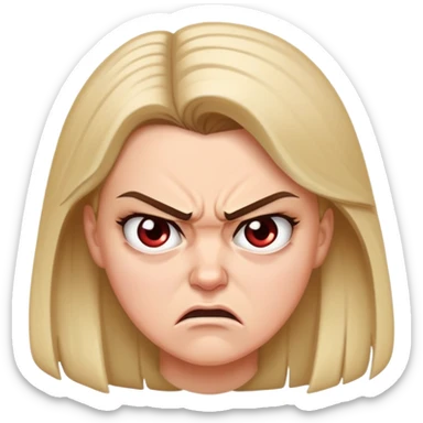 white girl mad  sticker