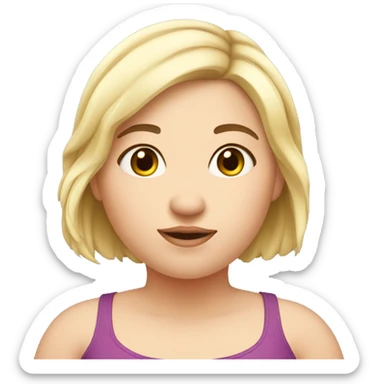 A chubby fair skin girl sticker