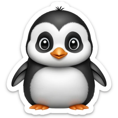 baby penguin with adorable chubby cheeks sticker