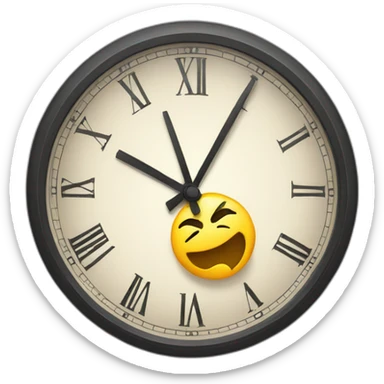 A torn clock sticker