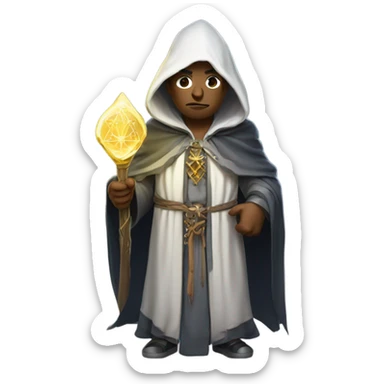 Bald warlock sticker