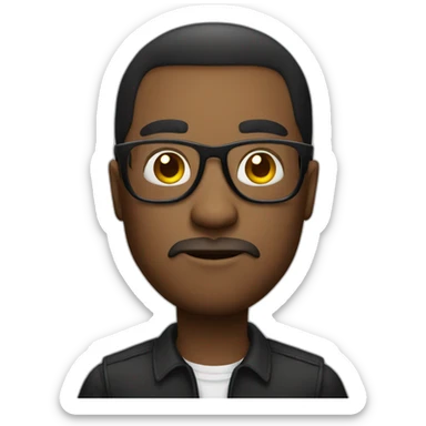 Man with glasses gangster  sticker