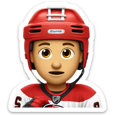 Carolina hurricanes hockey fan who’s crying wearing a hockey helmet sticker