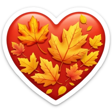Heart of the autumn colors  sticker