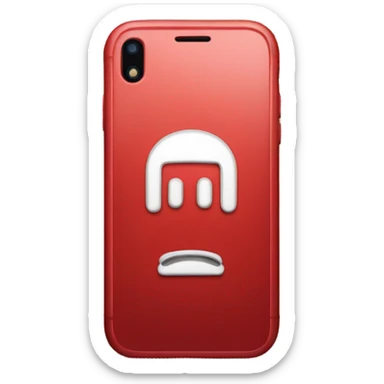 red iPhone sticker