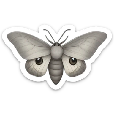 Grey moth sticker