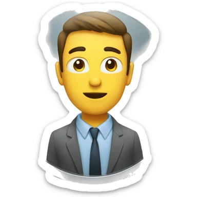 un homme qui se regarde dans un miroir sticker