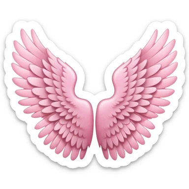 pink angel wings cute sticker