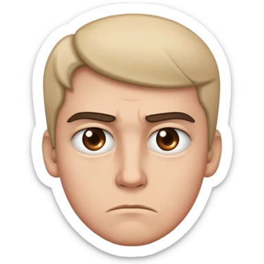 Looking disapproving and stern sticker