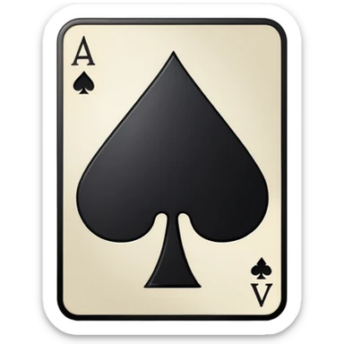 Ace of spades black sticker