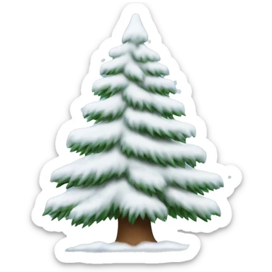 Snowy Christmas tree sticker