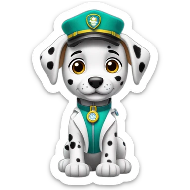 paw patrol dalmatien doctor sticker