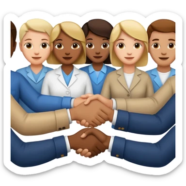 handshake group sticker