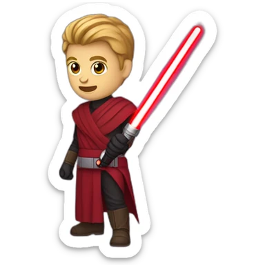 Red lightsaber crossed against a purple lightsaber sticker