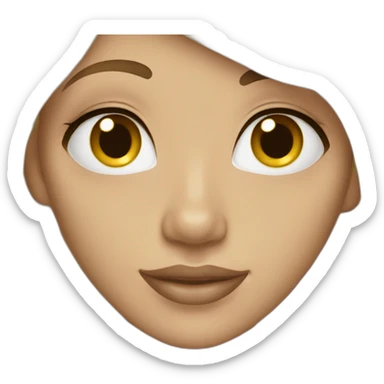 platinum blonde with brown eyes sticker