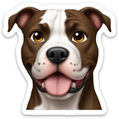 pitbull dog black and brown sticker