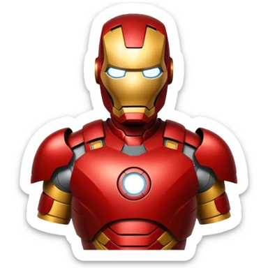 iron man hero fake sticker
