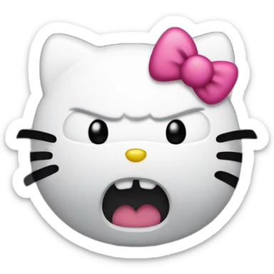 Hello kitty angry sticker