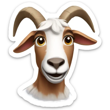goat wearing boxer gloves sticker