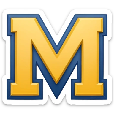 make an emoji of the michigan logo sticker