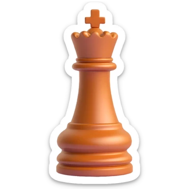 3D brown high-end shiny chess pawn, no text sticker