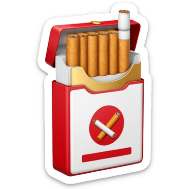 A pack of cigarettes sticker