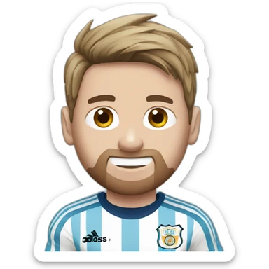 messi with argentina shirt sticker