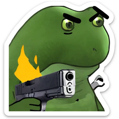 Black guy with gun sticker