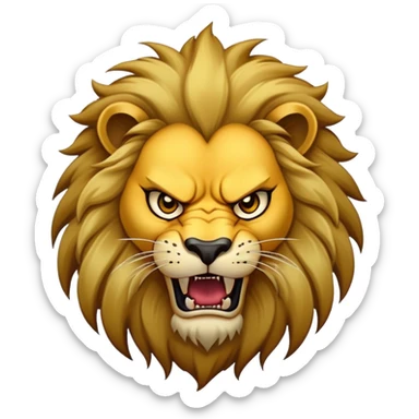 Scar lion villain with dark mane and scar sticker