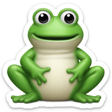Pillsbury dough boy as a frog sticker