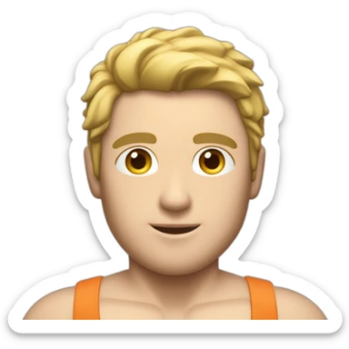 soft-fit-caucasian-man-bikini-(beach body) sticker