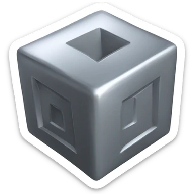 metal, lead, material,cubic, sharp, shine sticker