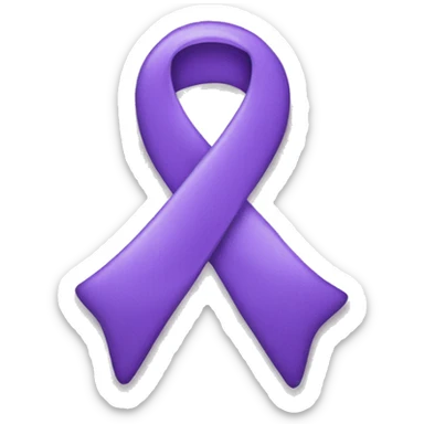 Lavender cancer ribbon sticker
