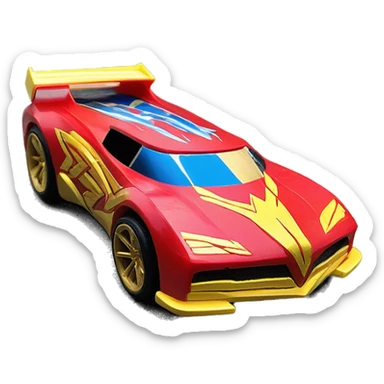 Side view Wonder Woman’s Supercar hot wheels rc car sticker