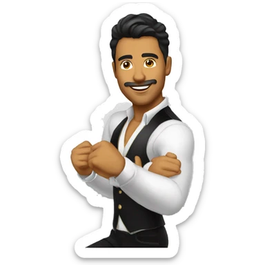men dancer salsa casino sticker