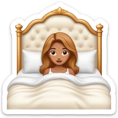 Glam white cozy bed sticker