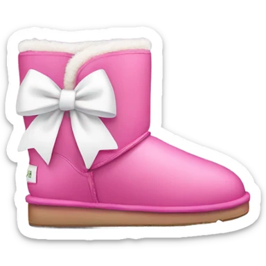 pink uggs with white bows sticker