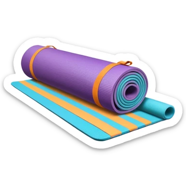 yoga mat and accessories sticker