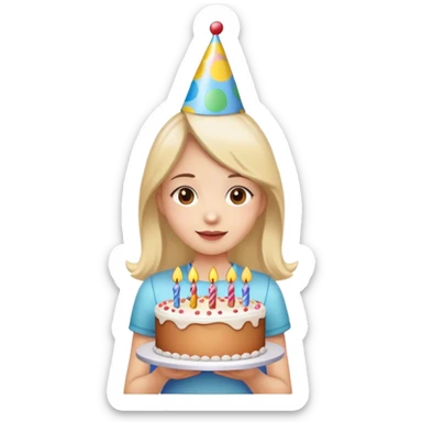 Birthday girl happy celebration  sticker
