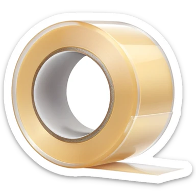 A roll of transparent scotch tape sticker