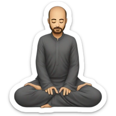 Sujud prayer islam sticker