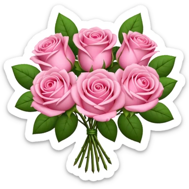 Bouquet of pink roses  sticker