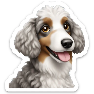 Mini Aussie poodle sticker