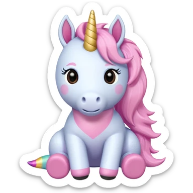 pink unicorn toy  sticker