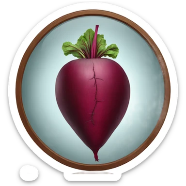 beetroot inside the mirror sticker