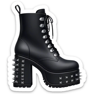 platform boots gothic with spikes sticker