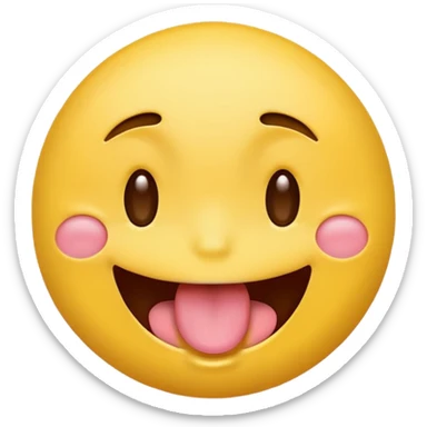 winking tongue out emoji  sticker