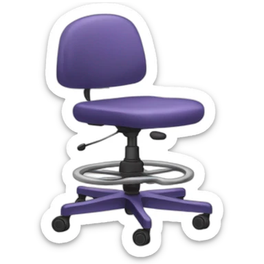 Desk chair with rollerblade wheels sticker