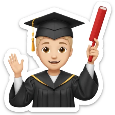 person celebrating graduation emoji sticker