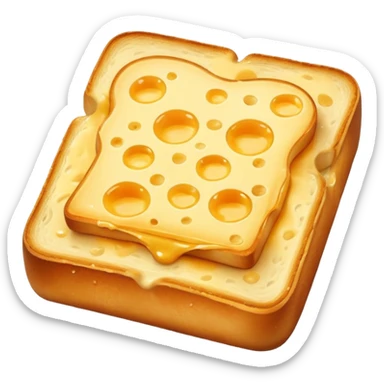 Closed cheese toast without a face sticker